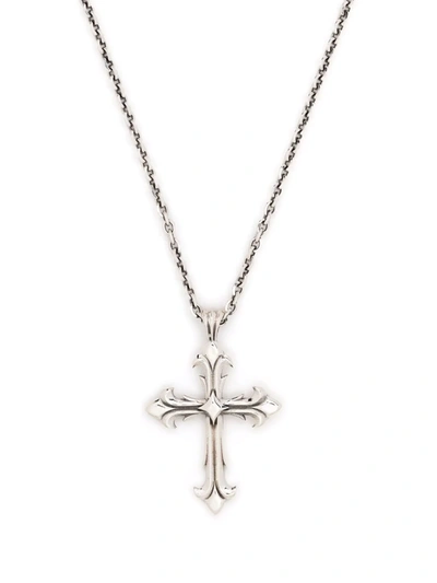 Emanuele Bicocchi Fleury Cross Pendant Necklace In Silver