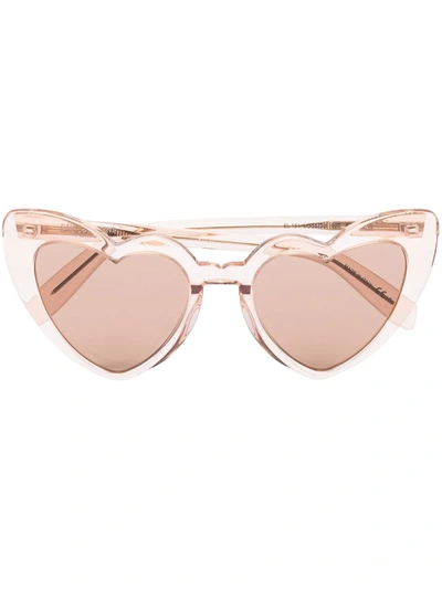 Shop Saint Laurent New Wave Sl 181 Loulou Sunglasses In Neutrals
