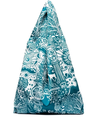 Shop La Doublej Graphic-print Shopping Bag In Blue