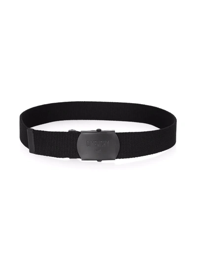 Givenchy Sliding Logo-buckle Belt In Black