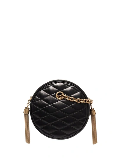 Shop Saint Laurent Le Maillon Circular Shoulder Bag In Black