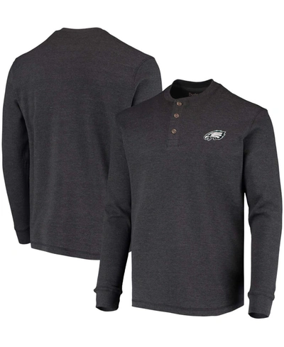 Shop Dunbrooke Men's Charcoal Philadelphia Eagles Maverick Thermal Henley Long Sleeve T-shirt
