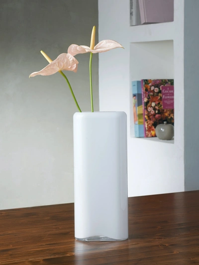 Shop Nude Glass Layers Vase In Opal White