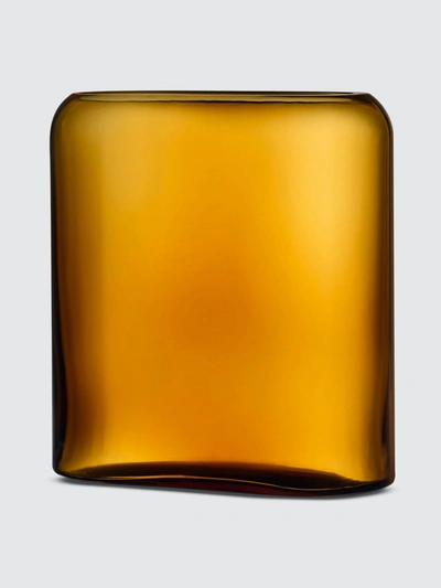 Shop Nude Glass Layers Vase In Amber
