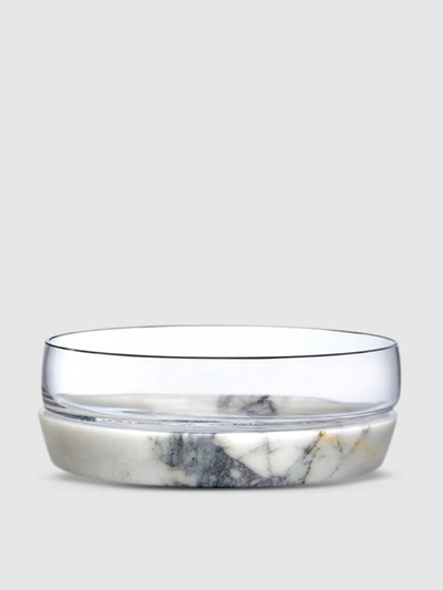 Shop Nude Glass Chill Bowl With Marble Base In Clear