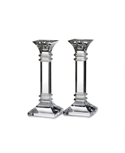 Shop Marquis By Waterford Treviso 6" Candlestick, Set Of 2 In Clear