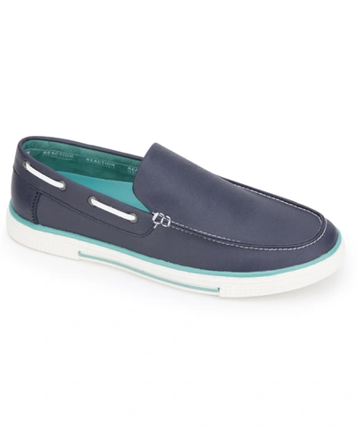 Shop Kenneth Cole Reaction Men's Ankir Slip-ons Men's Shoes In Navy/turquoise