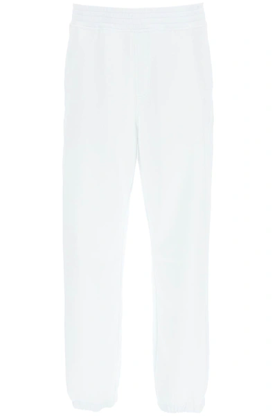 Shop Neil Barrett Bolt Logo Baggy Sweatpants In White (white)