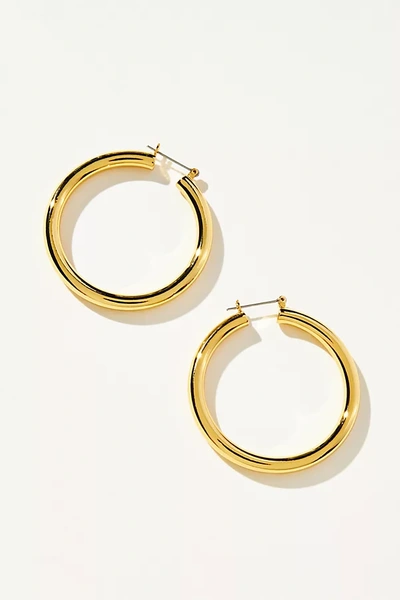 Shop Luv Aj Tube Hoop Earrings In Gold