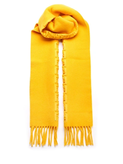 Shop Fendi Men's Yellow Other Materials Scarf