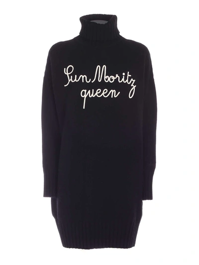 Shop Mc2 Saint Barth Women's Black Other Materials Dress