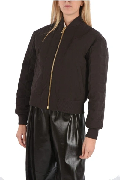 Shop Bottega Veneta Women's Brown Polyester Outerwear Jacket