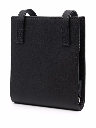 Shop Jacquemus Men's Black Leather Messenger Bag