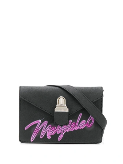Shop Maison Margiela Women's Black Polyurethane Shoulder Bag