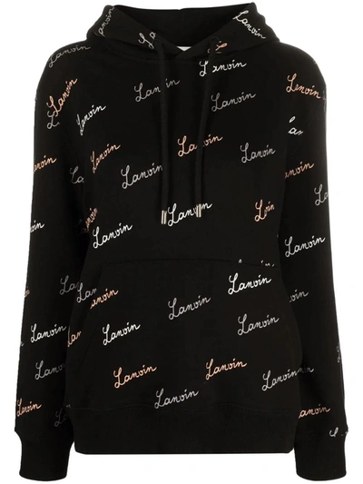 Shop Lanvin Women's Black Cotton Sweatshirt