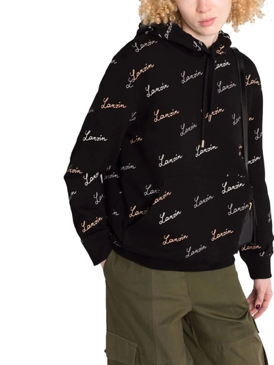 Shop Lanvin Women's Black Cotton Sweatshirt