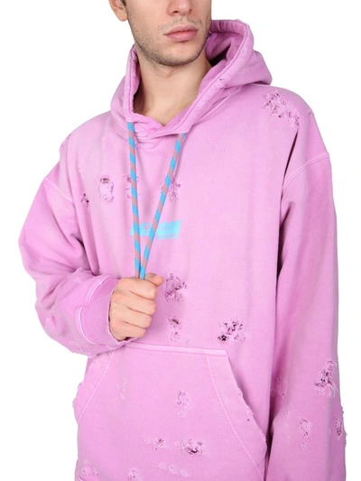 Shop Msgm Men's Pink Other Materials Sweatshirt
