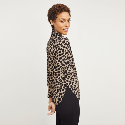 M.m.lafleur The Tatum Top - Washable Silk In Sahara Print