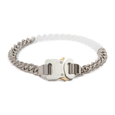 Shop Alyx 1017  9sm Logo Buckle Chain Necklace In Silver
