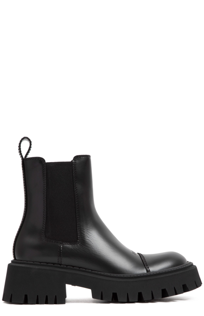 Shop Balenciaga Tractor Ankle Boots In Black