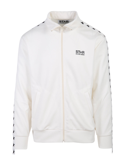 Shop Golden Goose Deluxe Brand Star Tape Zipped Jacket In White