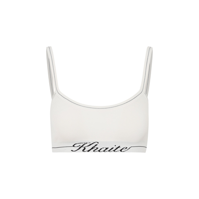 Shop Khaite Carmelo Bralette Top In White