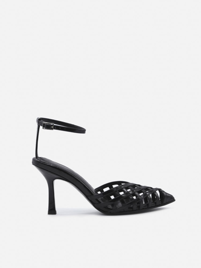 Shop Aldo Castagna Chiara Leather Sandals In Black