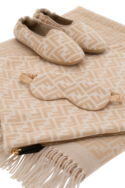 Fendi Scarves Travel Set Fringe Detailing