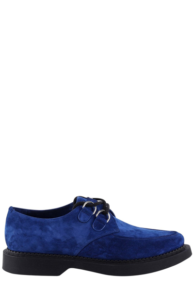 Shop Saint Laurent Teddy Derby Shoes In Blue