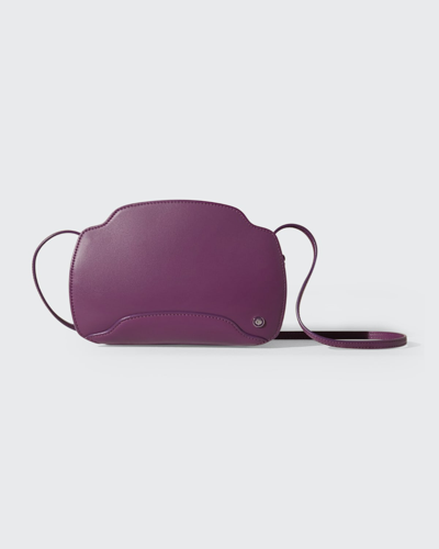 Shop Loro Piana Sesia Calfskin Shoulder Bag In K01e Royal Purple