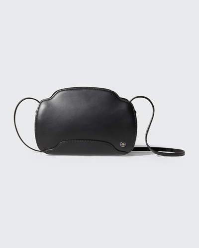 Shop Loro Piana Sesia Calfskin Shoulder Bag In 8000 Black