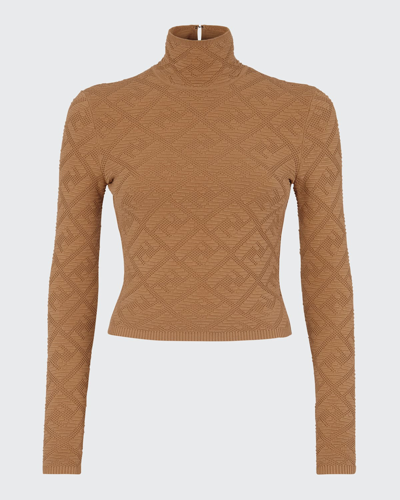 Shop Fendi Diagonal Ff High-neck Sweater In California