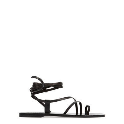 Shop A.emery Beau Black Leather Sandals