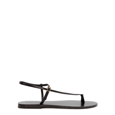 Shop A.emery Lily Black Leather Thong Sandals