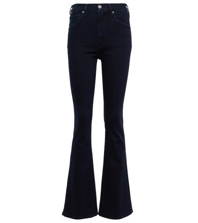 Shop Citizens Of Humanity Lilah High-rise Bootcut Jeans In Bluefin