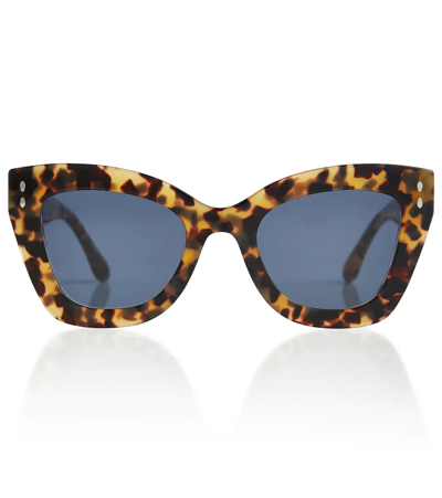 Shop Isabel Marant Cat-eye Acetate Sunglasses In Ylw Hvn