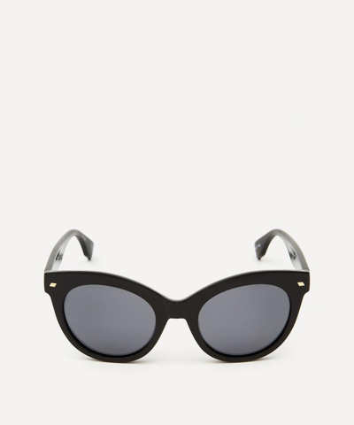 Shop Le Specs That's Fanplastic Round Sunglasses In Black