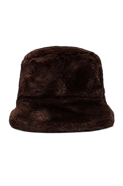 Shop Gladys Tamez Millinery For Fwrd Bucket Hat In Chocolate Brown