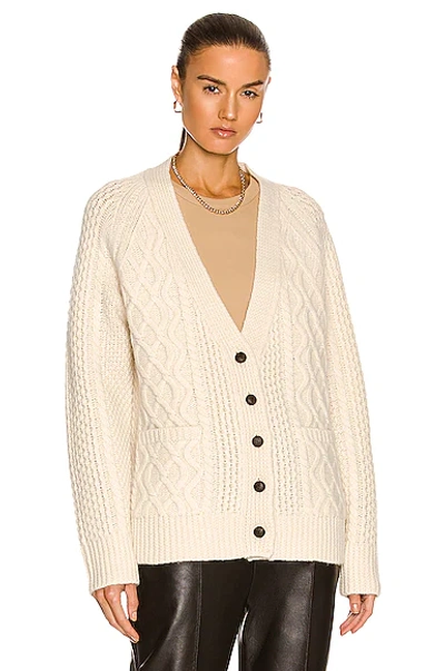 Shop Re/done 90's Oversized Cardigan In Ivory
