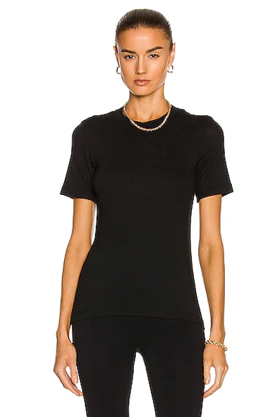 Shop Alala Washable Cashmere Tee In Black