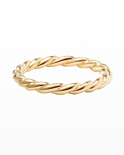 Shop David Yurman Cable Collectibles Band Ring In 18k Gold, 2.8mm