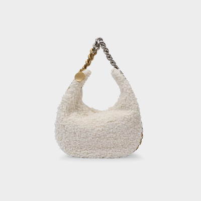 Shop Stella Mccartney Small Shoulder Bag Chain Fff In White