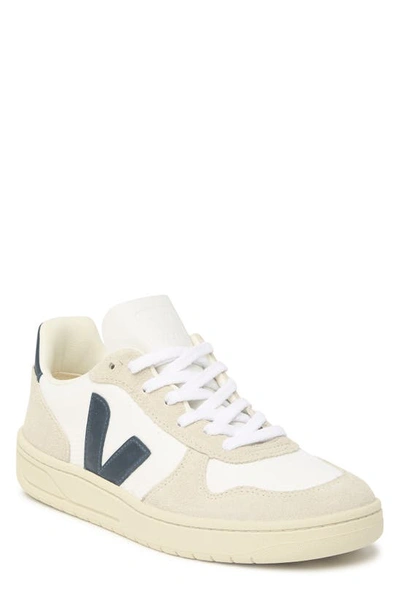 Shop Veja V-10 Low Top Sneaker In White/ Nautico