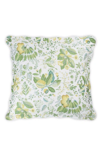 Shop Matouk Pomegranate Quilted Euro Pillow Sham In Citrus