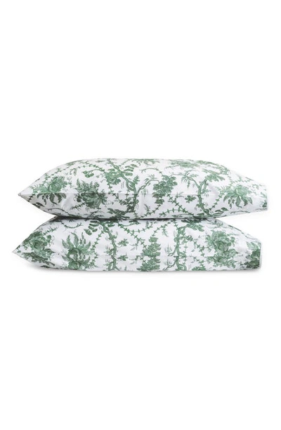 Matouk San Cristobal Set Of 2 500 Thread Count Cotton Pillowcases In Green