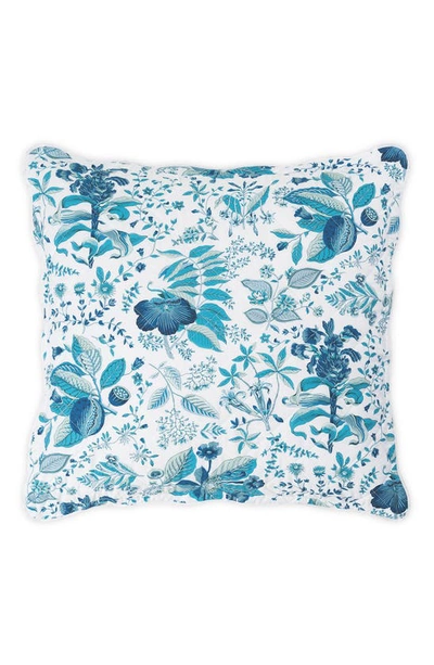 Shop Matouk Pomegranate Quilted Euro Pillow Sham In Prussian Blue