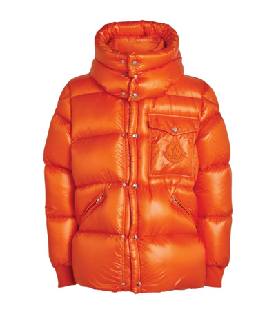 Shop Moncler Padded Down Lamentin Jacket In Orange