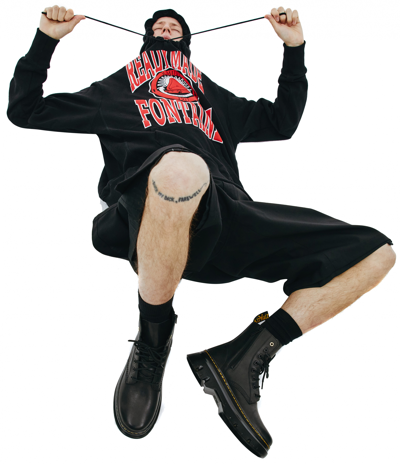 Readymade Logo-print Pullover Hoodie In Black