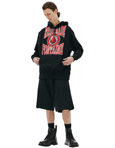 Readymade Logo-print Pullover Hoodie In Black