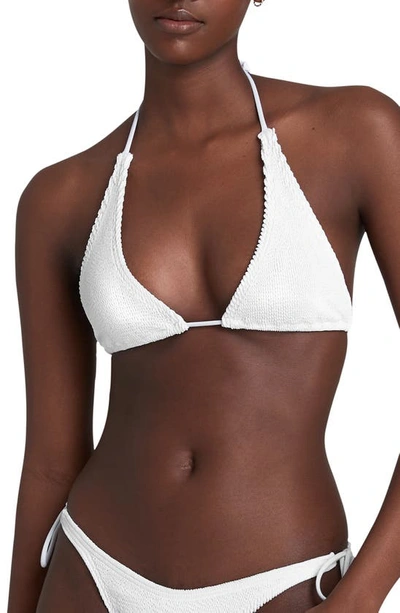 Shop Bound By Bond-eye The Sofie Triangle Bikini Top In Optic White